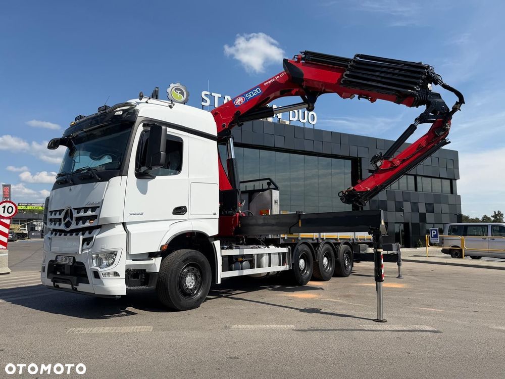 Mercedes-Benz AROCS 3253 8x4 HMF 5020 Fly Jib HDS Żuraw Crane Kran - 2