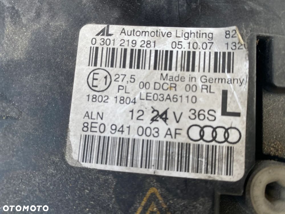 lampa audi a4 s4 b7 cabrio bi xenon skrętny  lewa eu cała - 7