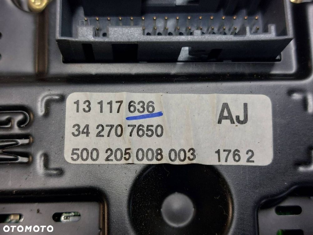 WYŚWIETLACZ + KRATKI NAWIEWU OPEL VECTRA C 13117636 09177133 - 5