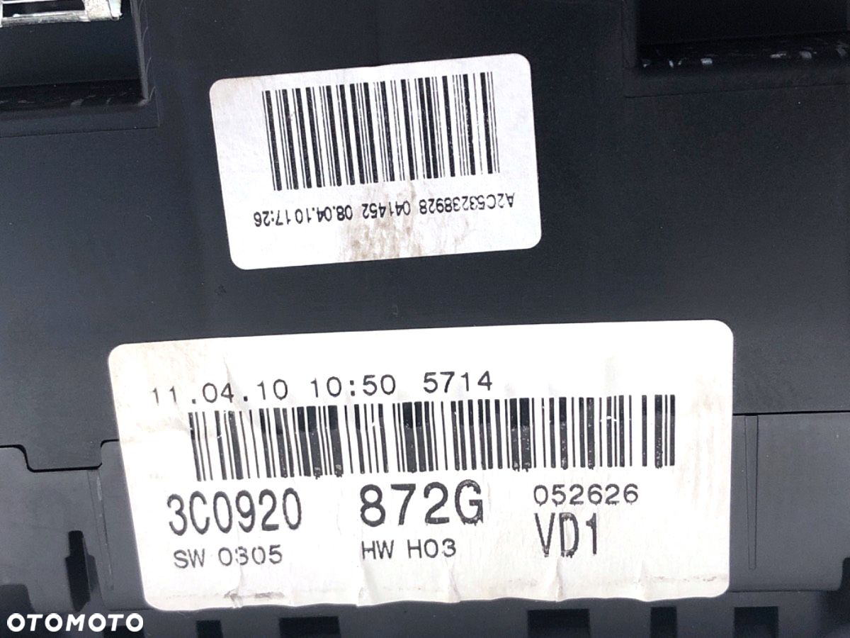 LICZNIK - 229.00 PLN - VW PASSAT B6 Variant (3C5) 2005 - 2011 1.6 TDI 77 kW [105 KM] olej napędowy - 7