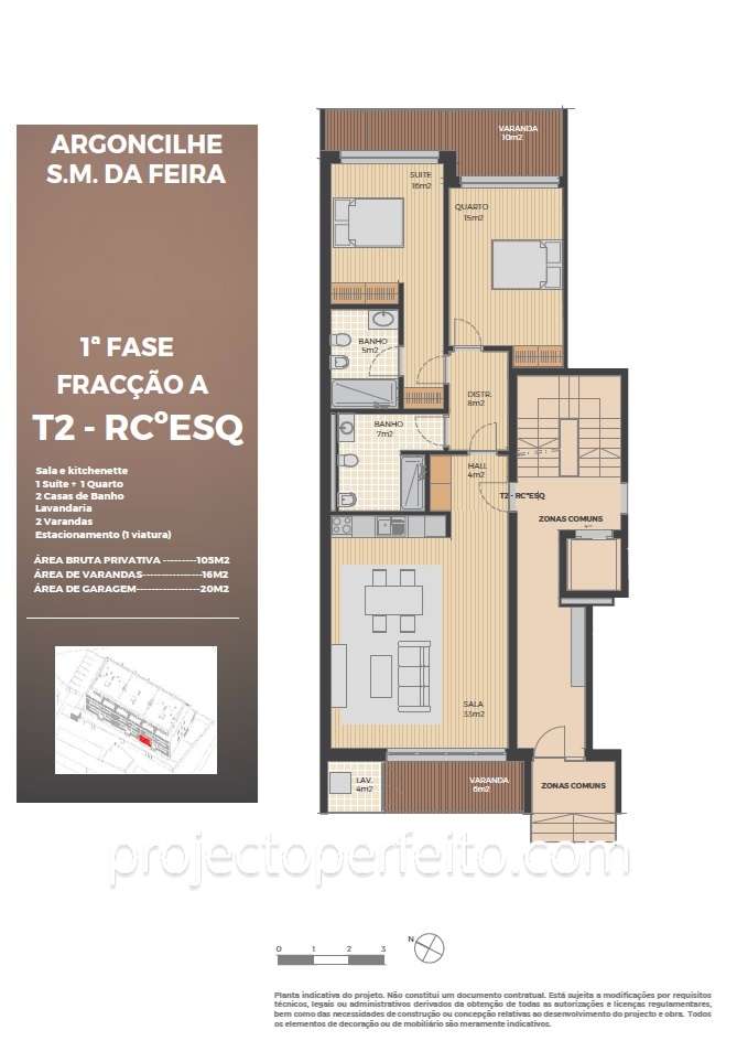 Apartamento T2 Venda em Argoncilhe,Santa Maria da Feira - Grande imagem: 3/12