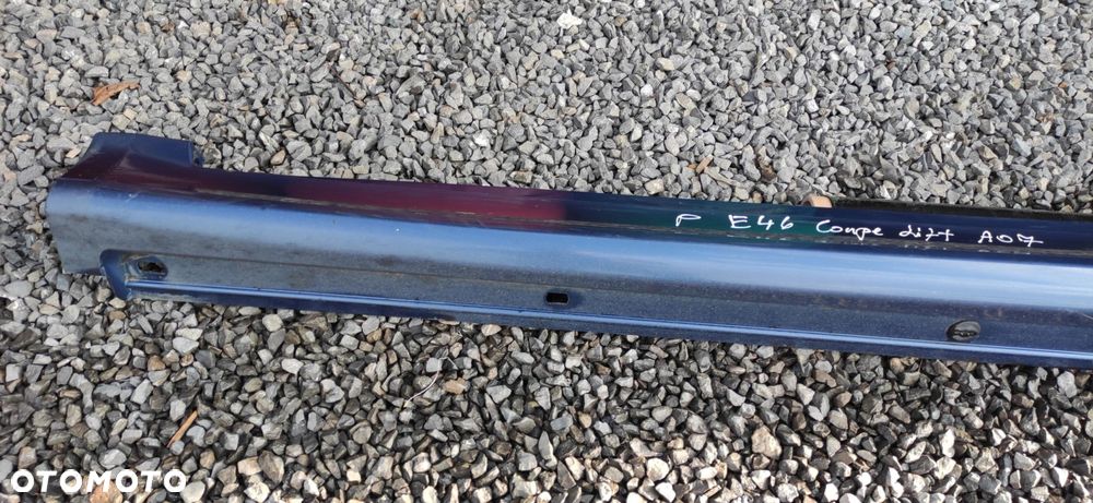 LISTWA PROGOWA LEWA PRAWA KOMPLET BMW E46 COUPE A07 MYSTICBLAU LIFT - 6