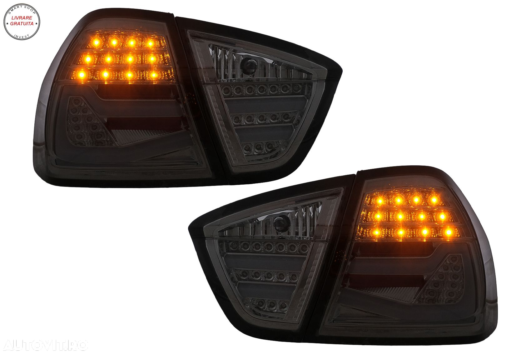 Stopuri LED BMW Seria 3 E90 Sedan (03.2005-08.2008) Fumuriu- livrare gratuita - 12