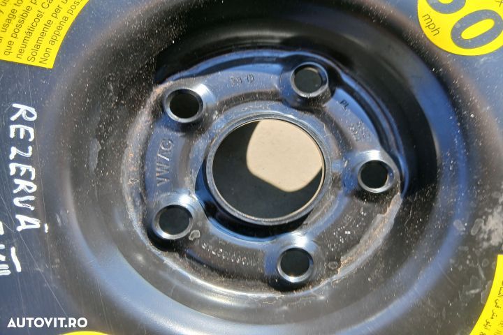 Roata de rezerva slim R18 125/70 R18 1K0601027AP 31/2JX18H2 ET25.5 12 - 3