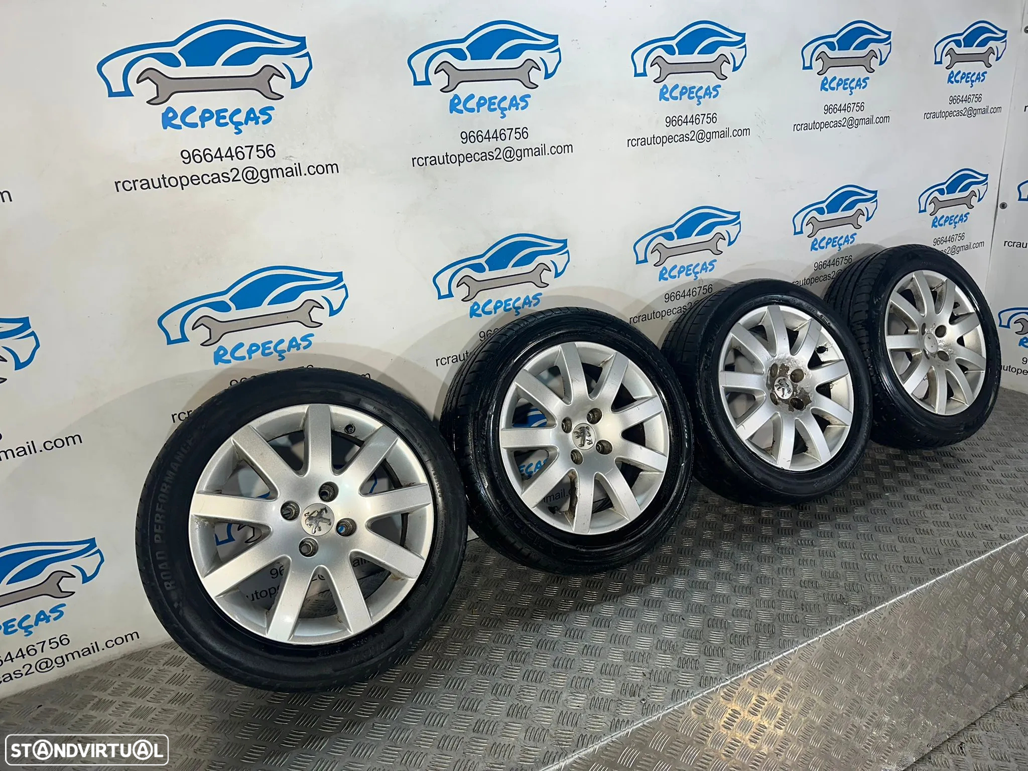 .Conjunto Jantes 16 Originais Peugeot 207 Estoril 6J ET27 4x108 - 3