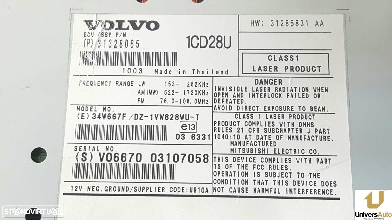 SISTEMA AUDIO / RADIO CD VOLVO XC90 D5 SUMMUM (5 ASIENTOS) (136KW) - 5