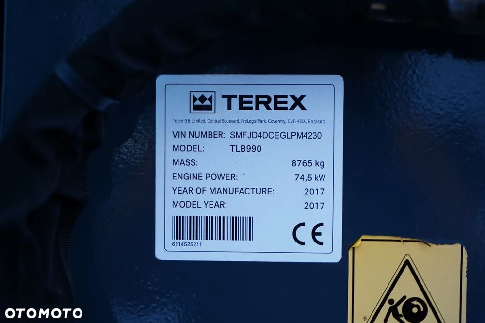 Terex TLB 990 /  KOPARKO-ŁADOWARKA / KOMPLET ŁYŻEK /  3 300  MTH / - 37