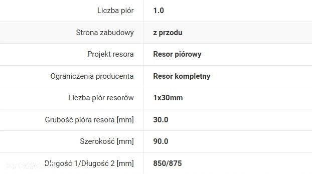 Resor Przedni Przód MAN TGL 8 / 12 Ton 4.7 T 1 Piórowy 6050 8.180 12.180 - 5