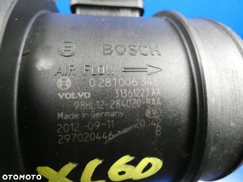 VOLVO XC60 I V60 S60 II 2.4 D5 2.0 D3 PRZEPŁYWOMIERZ POWIETRZA - 2