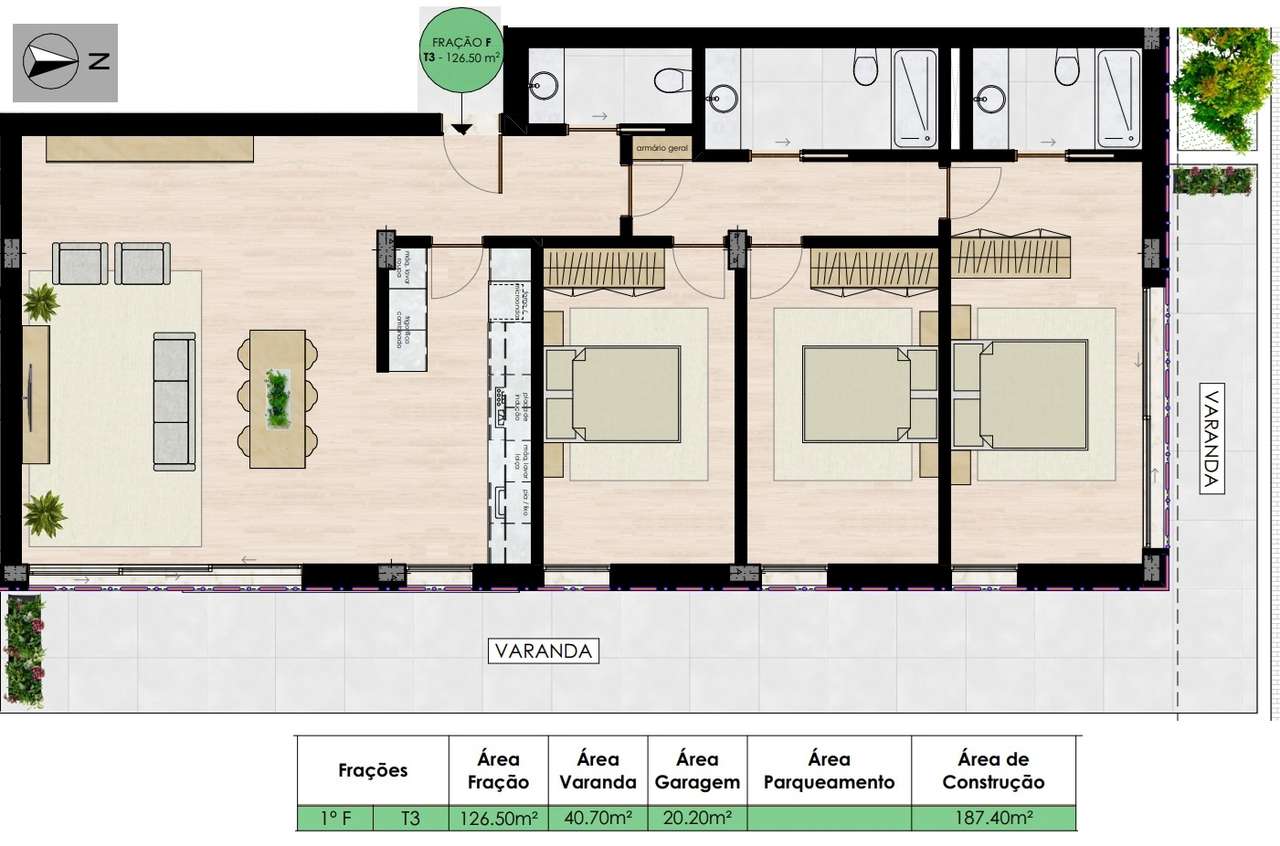 Apartamento T3 - Cantanhede/Venda - Grande imagem: 3/6