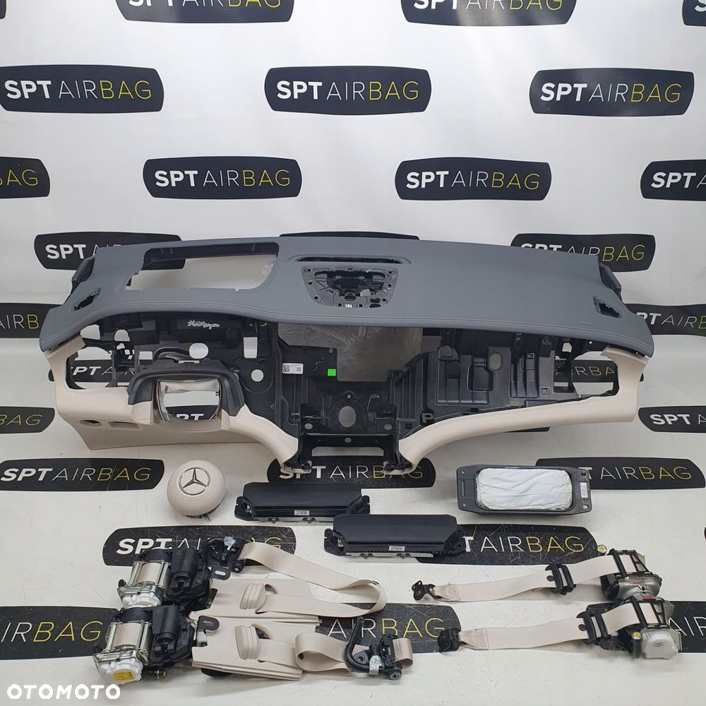 MERCEDES EQS DESKA ROZDZIELCZA KONSOLA KOKPIT PULPIT PODUSZKI AIRBAG AIR BAG PASY KIT SET - 1