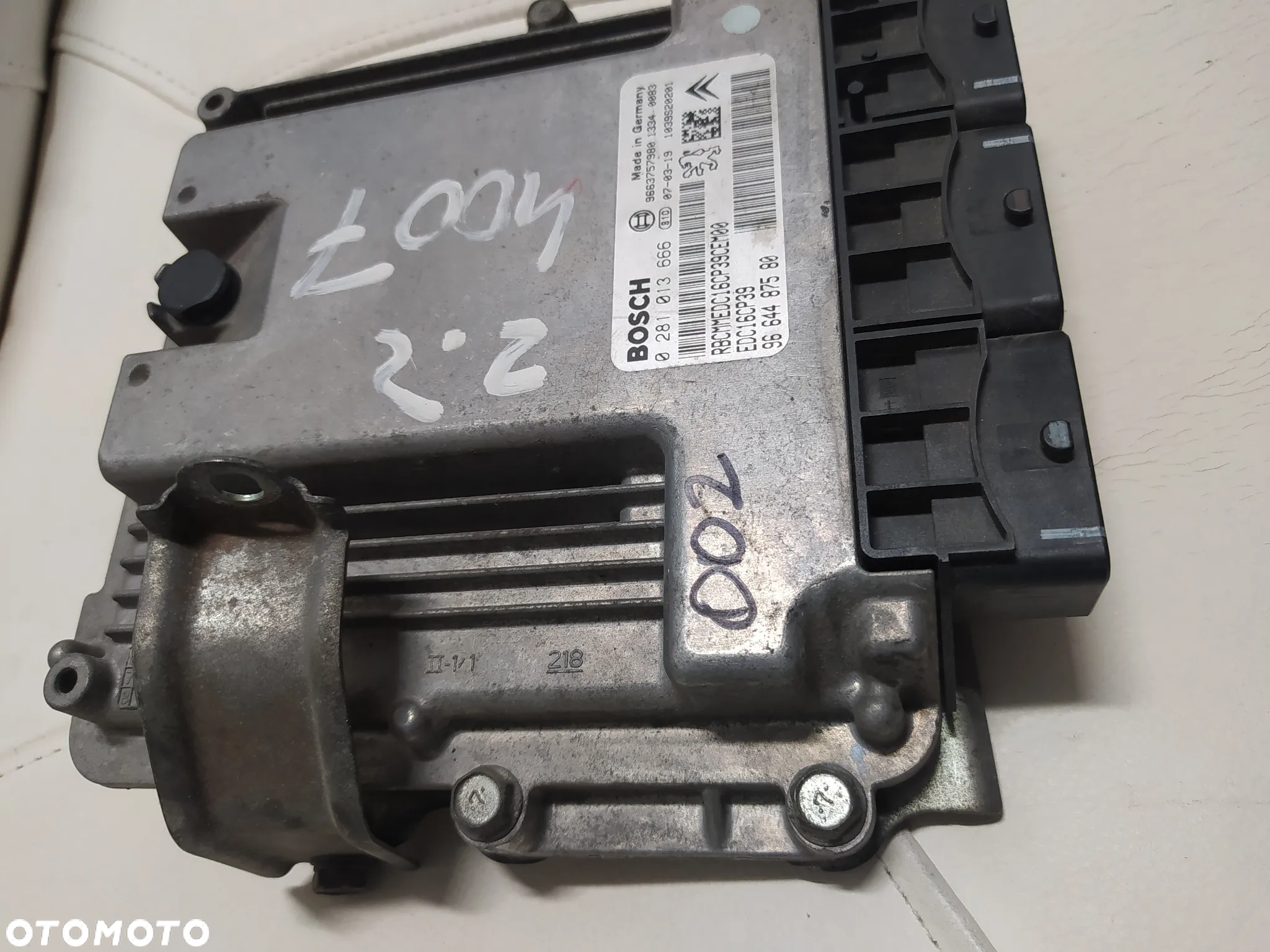 KOMPUTER STEROWNIK SILNIKA ECU PEUGEOT 4007 2.2 HDI CITROEN 0281013666 9664487580 - 8
