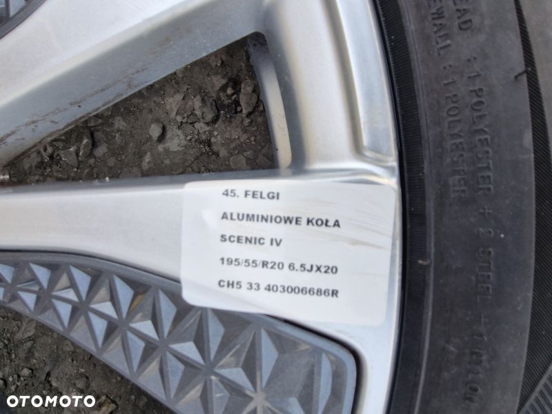 RENAULT SCENIC IV MEGANE 6.5J FELGI ALUMINIOWE 20 CALI 403006686R KOŁA 5X114,3 - 11