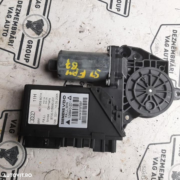 Motoras macara geam stanga fata Audi A4 B7 - 8E1959801H (8E1 959 801 H)