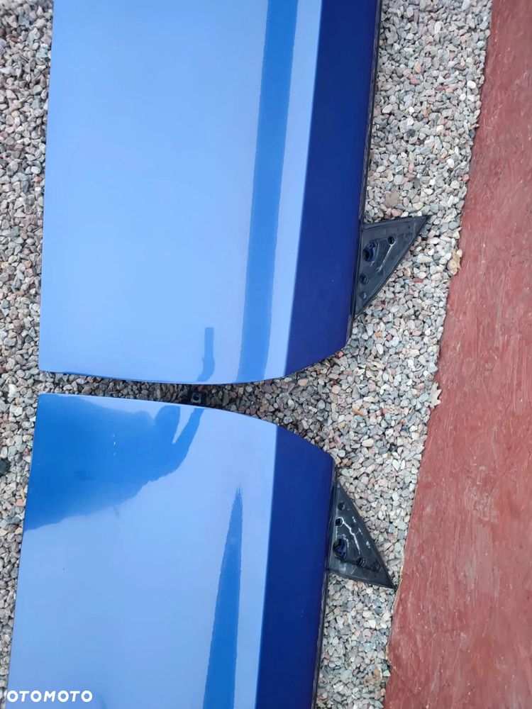 BMW E92 / E92 LCI / E93 / E93 LCI. KOMPLET ORYGINALNYCH DRZWI PRAWE / LEWE +  PODNOŚNIK SZYBY + SZYBA. O NR: 7 200 570 /  7 200 569 OEM, W KOL. LE MANS BLAU METALIC 381. BEZ RDZY - 8