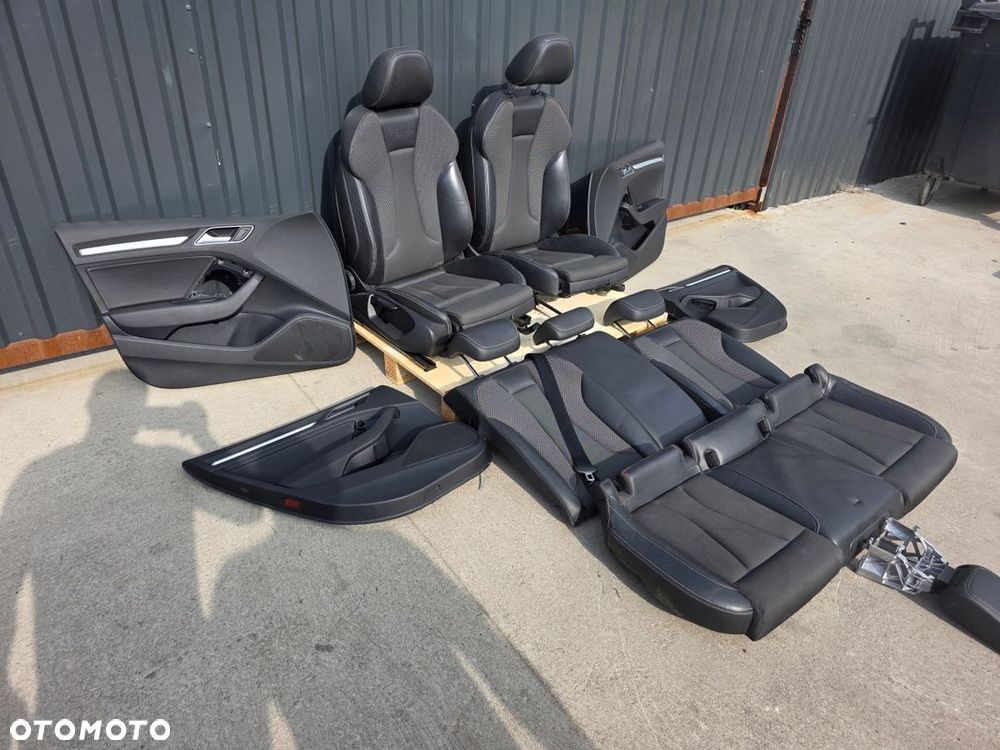 FOTEL FOTELE KOMPLET AUDI A3 8V SPORTBACK 5-DRZWI SKÓRA+MATERIAŁ S LINE *2* - 12