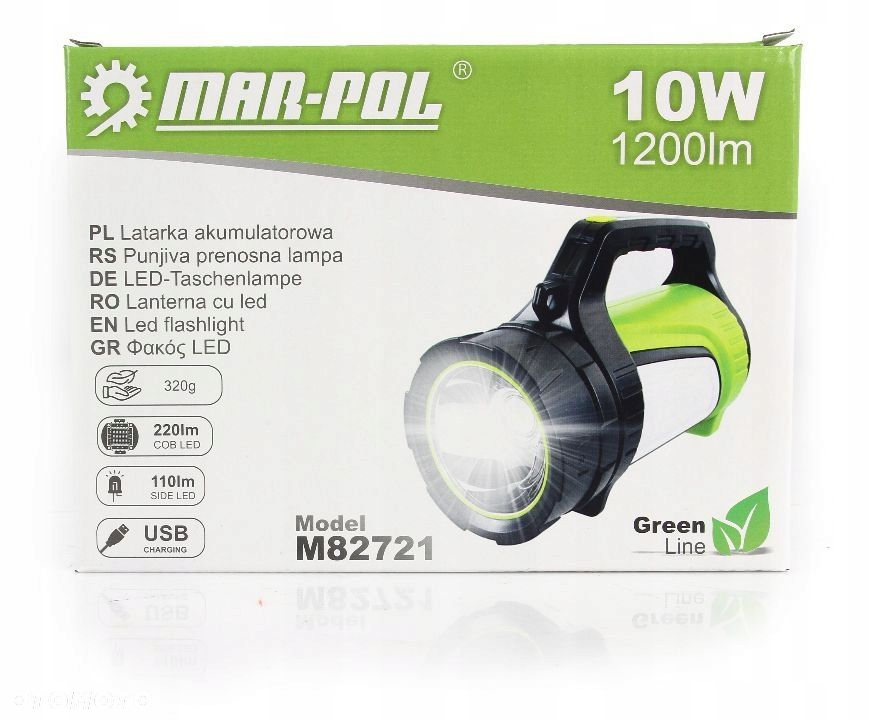 LAMPA LATARKA AKUMULATOROWA LED 10W POWERBANK - 3