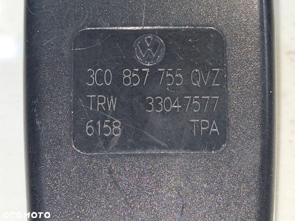 VW GOLF V VI JETTA PLUS PASSAT B6 SEAT ALTEA ZAPIĘCIE ZAPINKA PASA BEZPIECZEŃSTWA LEWA PRZÓD PRZEDNIA 3C0857755 - 3