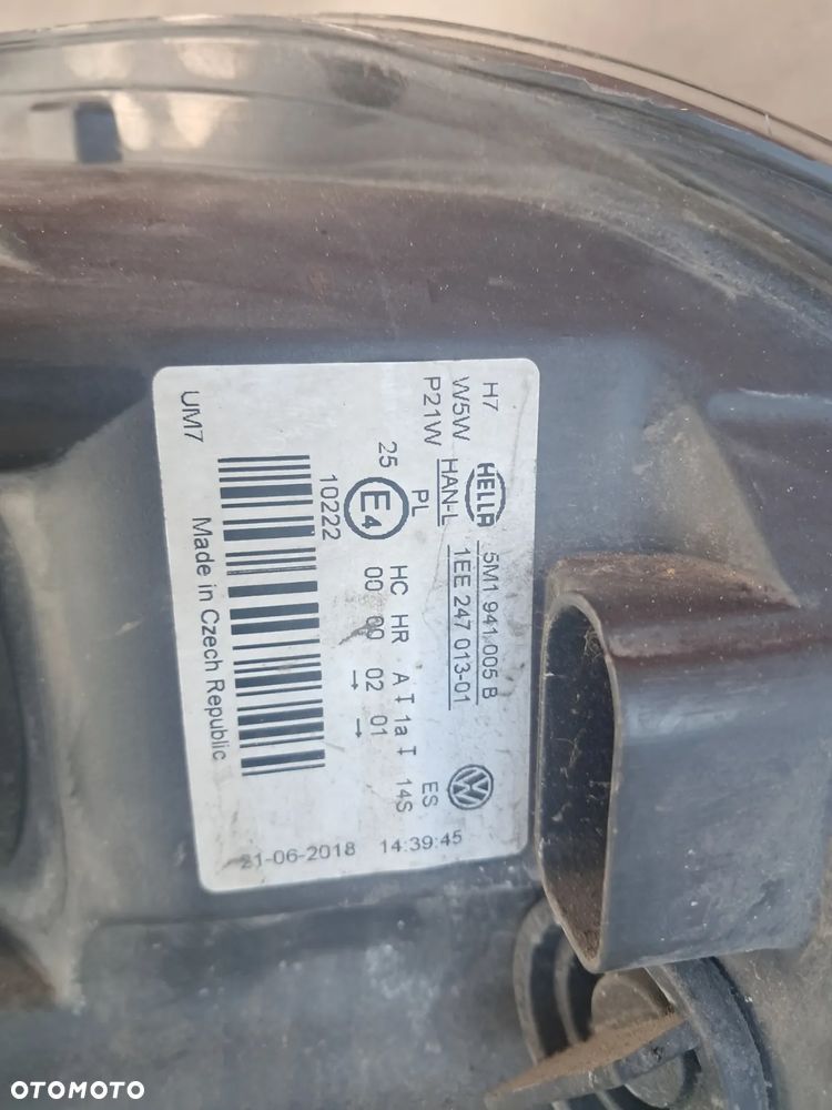 Volkswagen Golf Plus Lampa przednia 5M1 941 006 D - 5