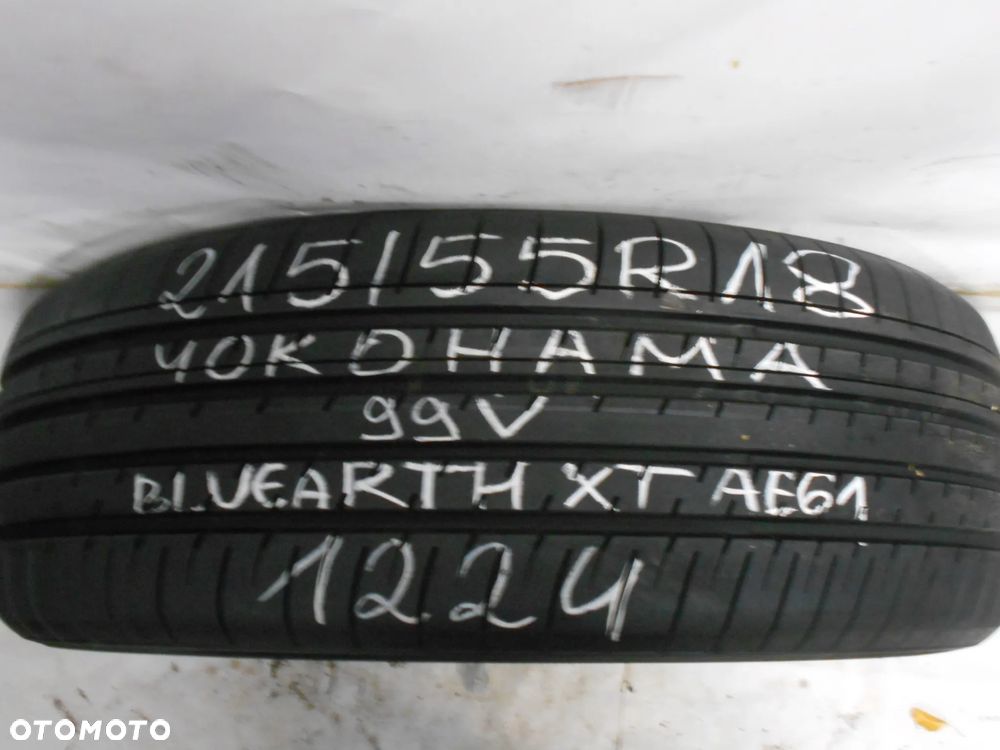 OPONA POJEDYNKA 215/55R18 YOKOHAMA BLUEARTH XT AE61 DOT 1224 9MM - 1