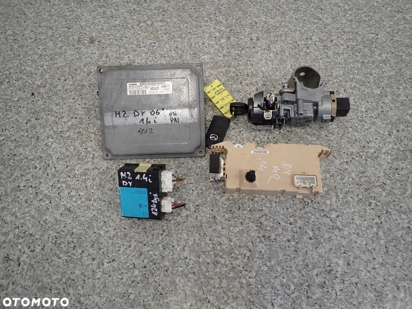 MAZDA 2 II DY KOMPUTER STACYJKA ZEGARY ZESTAW 6S61-12A650-GD - 1