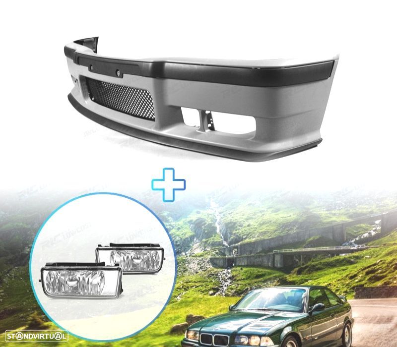 PARA-CHOQUES + FAROIS DE NEVOEIRO PARA BMW E36 92-99 LOOK M3 CLARO - 1