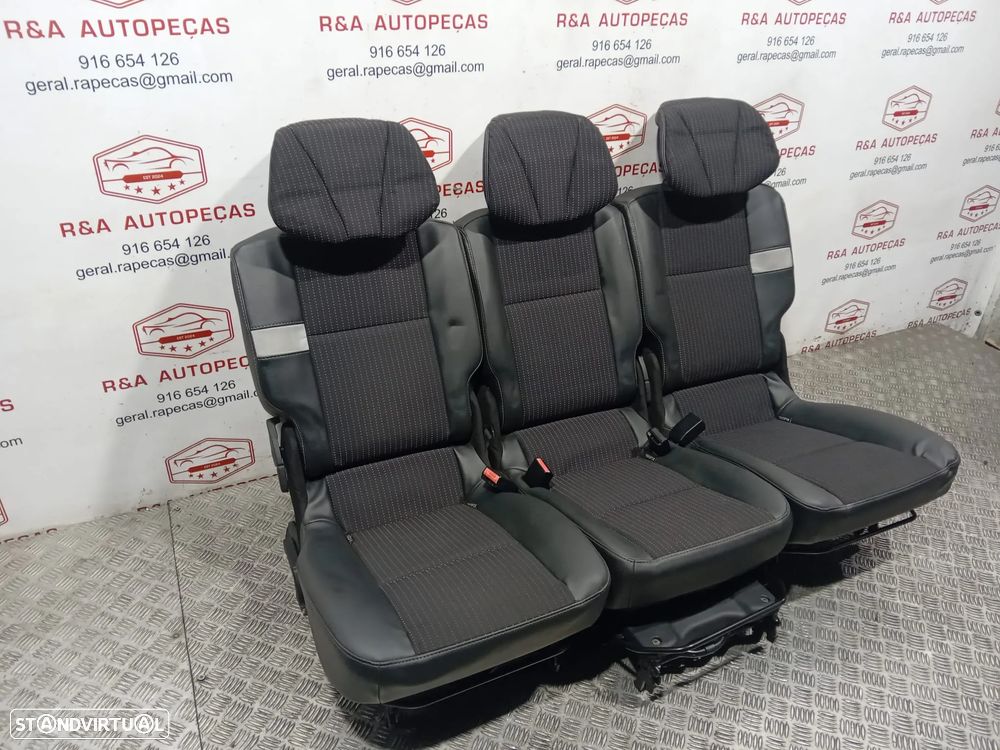 Conjunto de Bancos Renault Grand Scenic 3 III 7 Lugares Pele e Tecido OriginalOriginal - 6