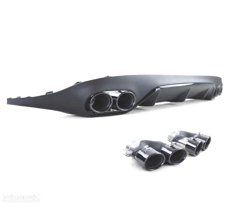 DIFUSOR MERCEDES CLASSE E C238 16- LOOK AMG E53 + PONTEIRAS DE ESCAPE PRETAS - 3
