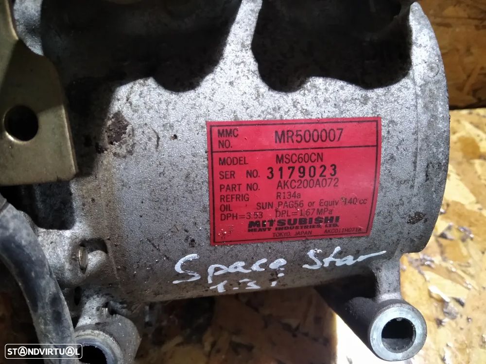 COMPRESSOR AC MITSUBISHI SPACE STAR 1.3i MR500007 - 2
