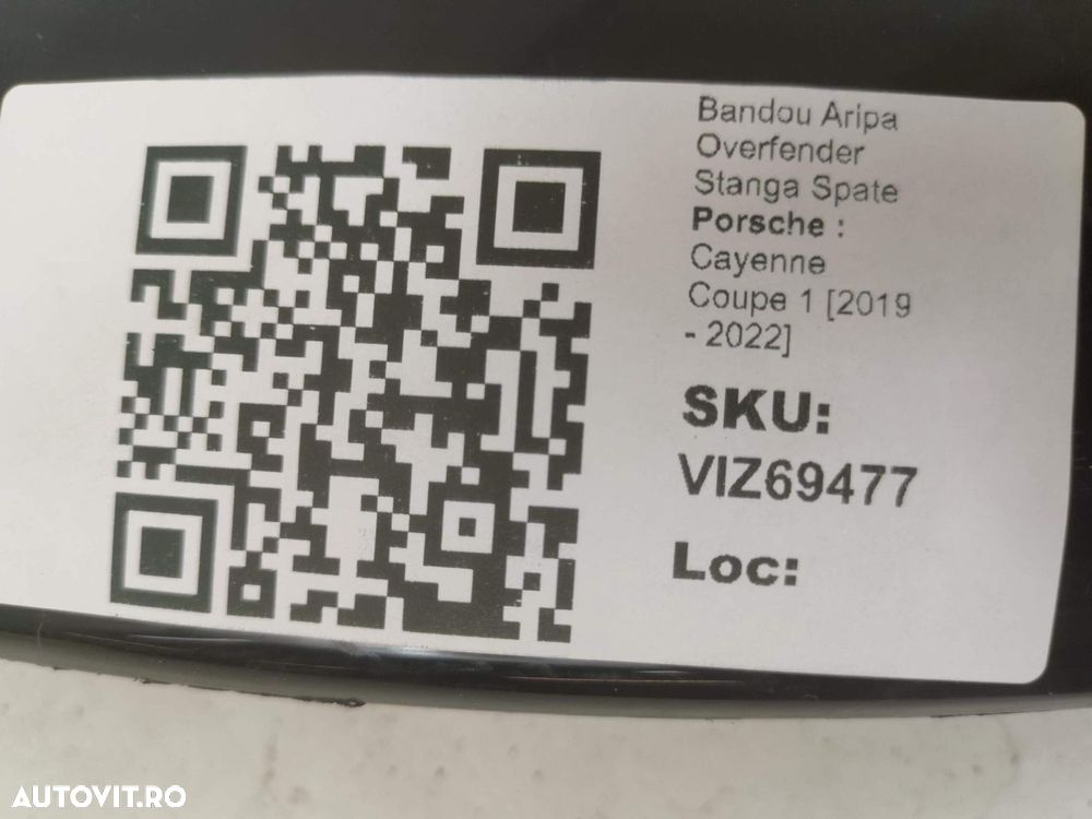 Bandou Aripa Overfender Stanga Spate Porsche  Cayenne Coupe 1 2019 202 - 4