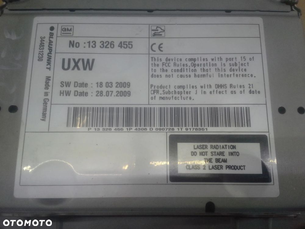 Chevrolet Cruze radio 13326455 wyświetlacz 13223793 panel 38394228 komplet - 26
