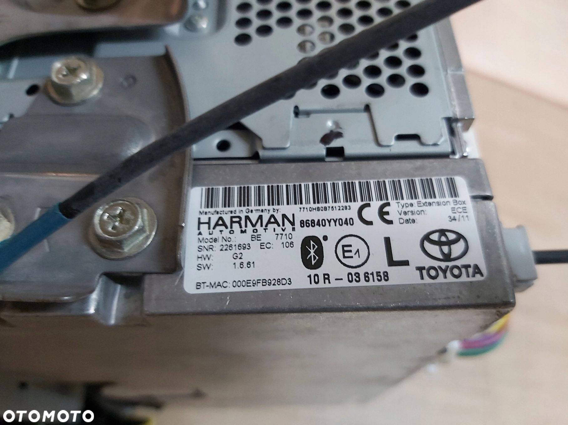 Toyota Yaris III Radio nawigacja GPS moduł nawigacji Harman 86840YY040 - 6