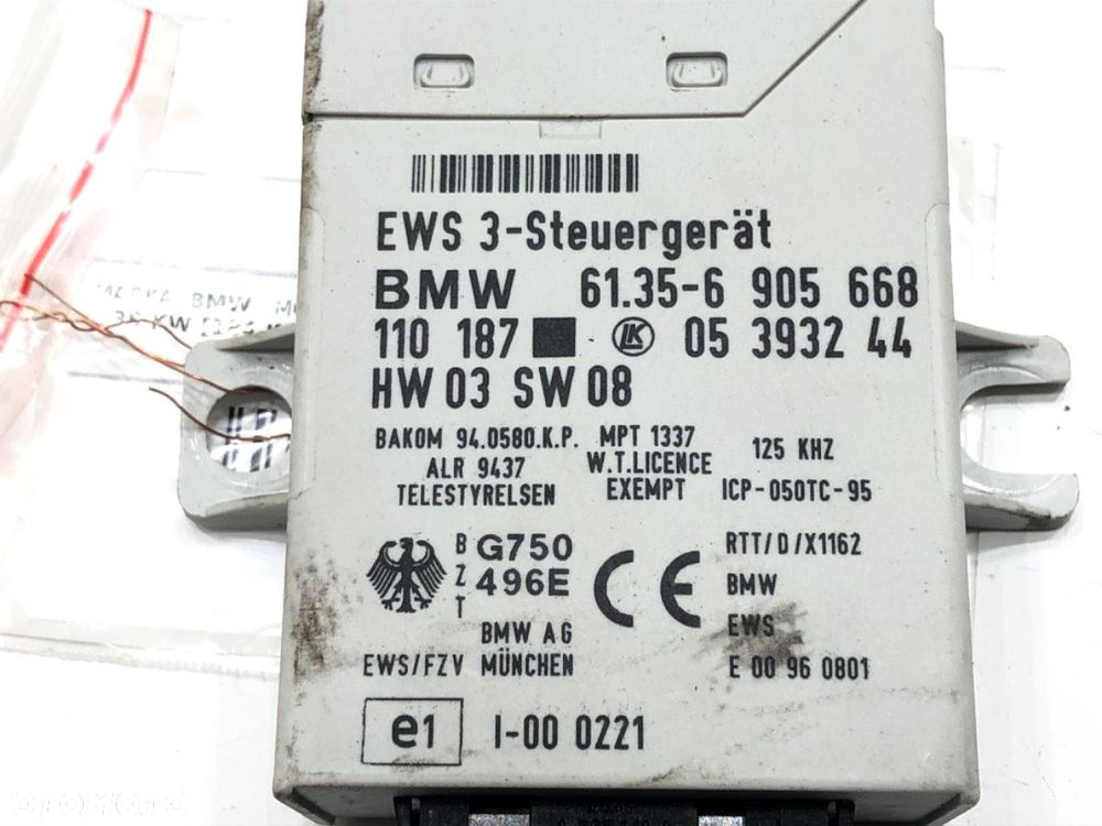 MODUŁ EWS - 68.00 PLN - BMW 5 Touring (E39) 1996 - 2004 530 d 135 kW [184 KM] olej napędowy 1998 - - 4