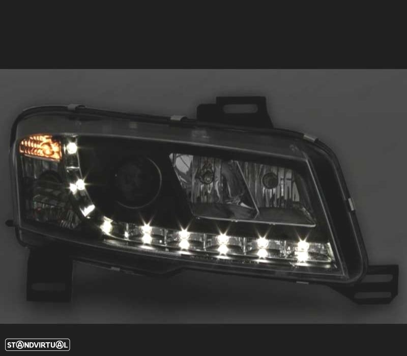 FARÓIS FIAT STILO 01-08 LUZ DIURNA FUNDO NEGRO - 2
