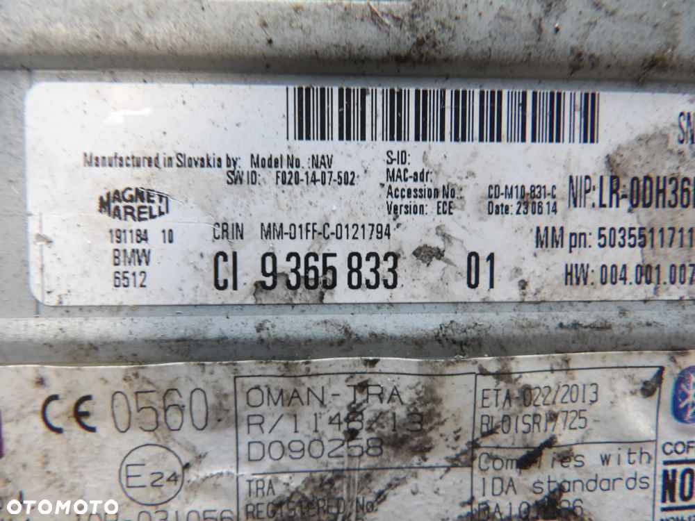 BMW - F10,F11 - RADIOODTWARZACZ CD - NAWIGACJA - 9365833 - 3