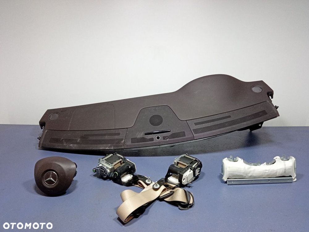 MERCEDES CLS W218 LIFT DESKA KONSOLA PODUSZKI AIRBAG PASY KPL BRĄZ EU - 2