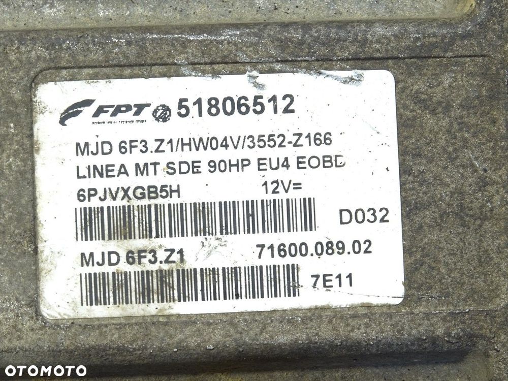 KOMPUTER SILNIKA  FIAT LINEA (323_, 110_) 2006 - 2022 1.3 D Multijet (323AXB11, 323AXB1A) 66 kW [90 - 2