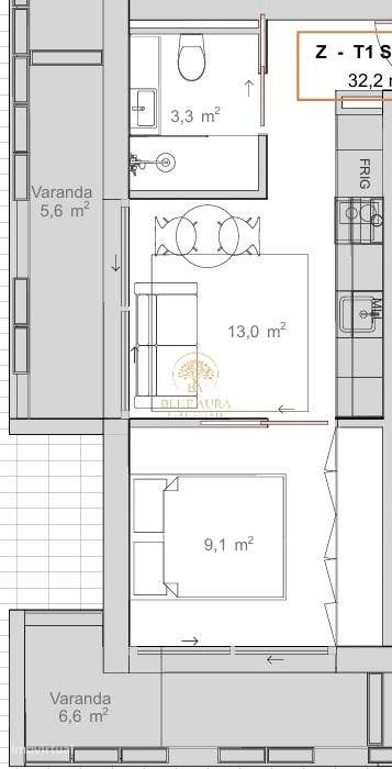 Apartamento T1 novo a escassos metros do Norte Shopping - Grande imagem: 3/8