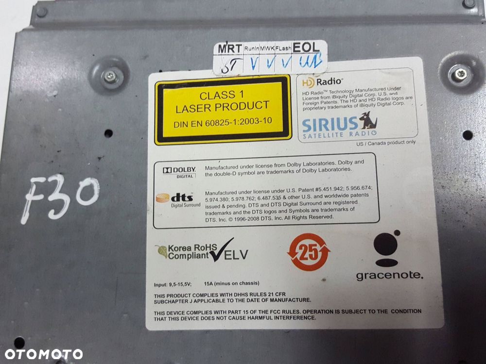 BMW F30 F31 11-14r RADIO NAWIGACJA 9289212 - 2