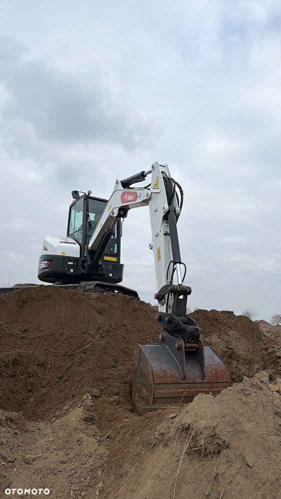 Bobcat Minikoparka Bobcat e50Z 5ton e55 e60 Cat 303.5 304  305 3xłyżki Ramię LOONG dodatkowe linie hydr wyjścia AUX1 + 2 przeciw waga MAX-dociążenie gąsienice 85% od nowości 1 właściciel z Niemiec Auto IDLEE po serwisie Widły wiertnica grabie i inne za dopłatą Szybkozłącze hydr Miller łyżka przedsiębierna Pług  Kubota Takeuchi Jcb - 22