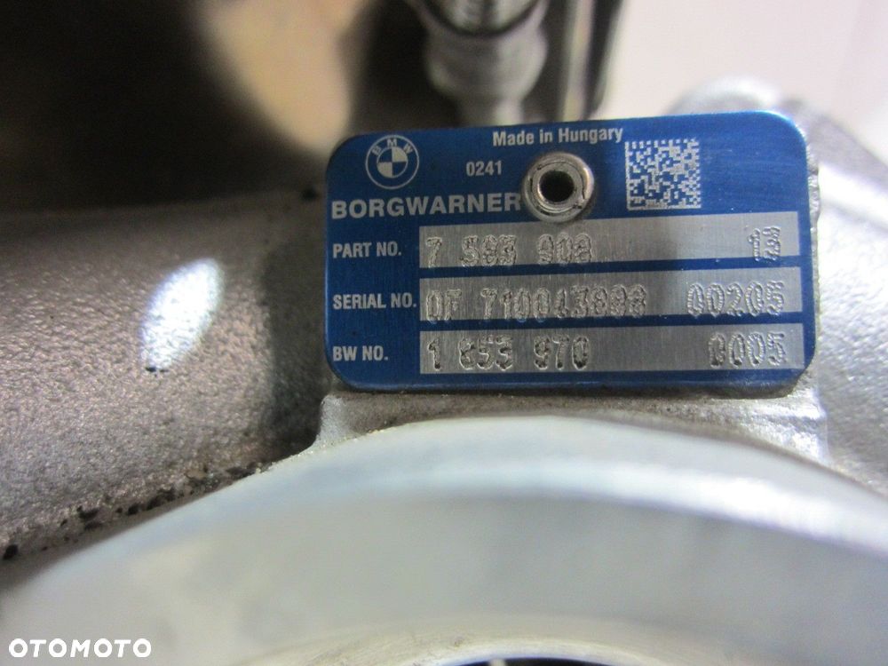 BMW F30 N55 F10 F06 F01 TURBPOSPRĘŻARKA TURBO TURBINA 7643115 11657648913 - 12