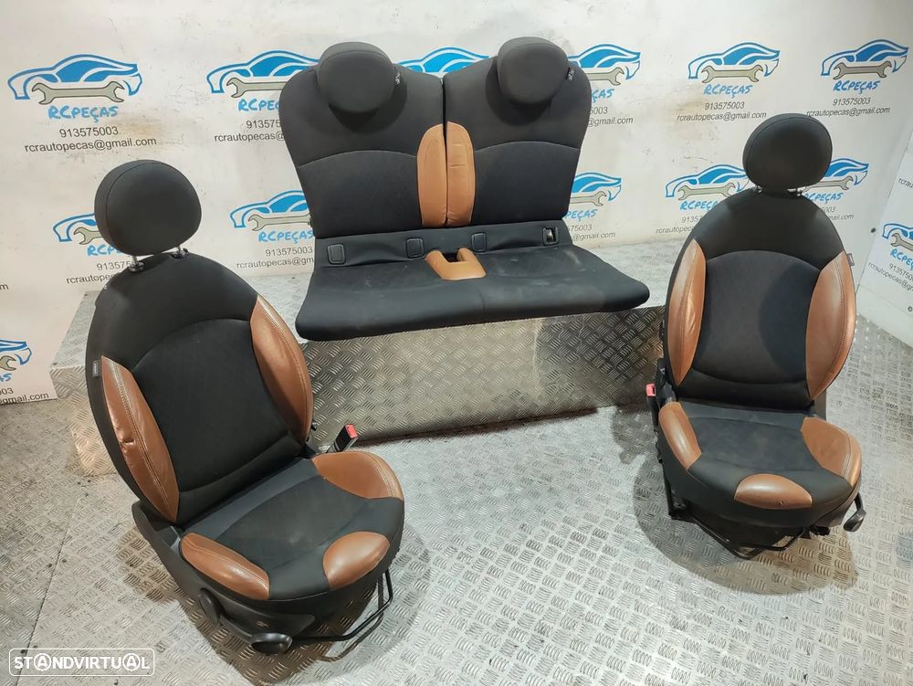 Conjunto Bancos Mini Cooper S R56 Pele Tecido - 2