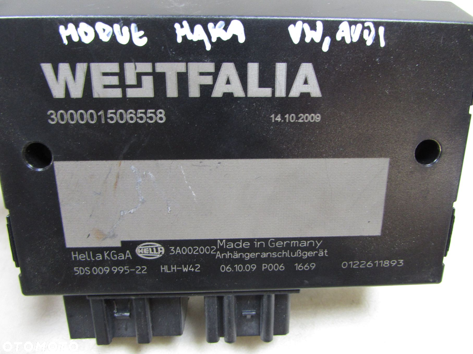 VW TOURAN GOLF VI PASSAT SKODA SEAT AUDI MODUL STEROWNIK HAKA WESTFALIA 300001506558 5DS00999522 - 5