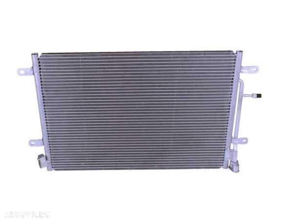 Condensator climatizare Audi A4 (B7), 01.2004-03.2009, motor 2.7 TDI, 120/132 kw; 3.0 TDI, 150/171 kw diesel, full aluminiu brazat, 610(570)x405x16 mm, fara filtru uscator - 1