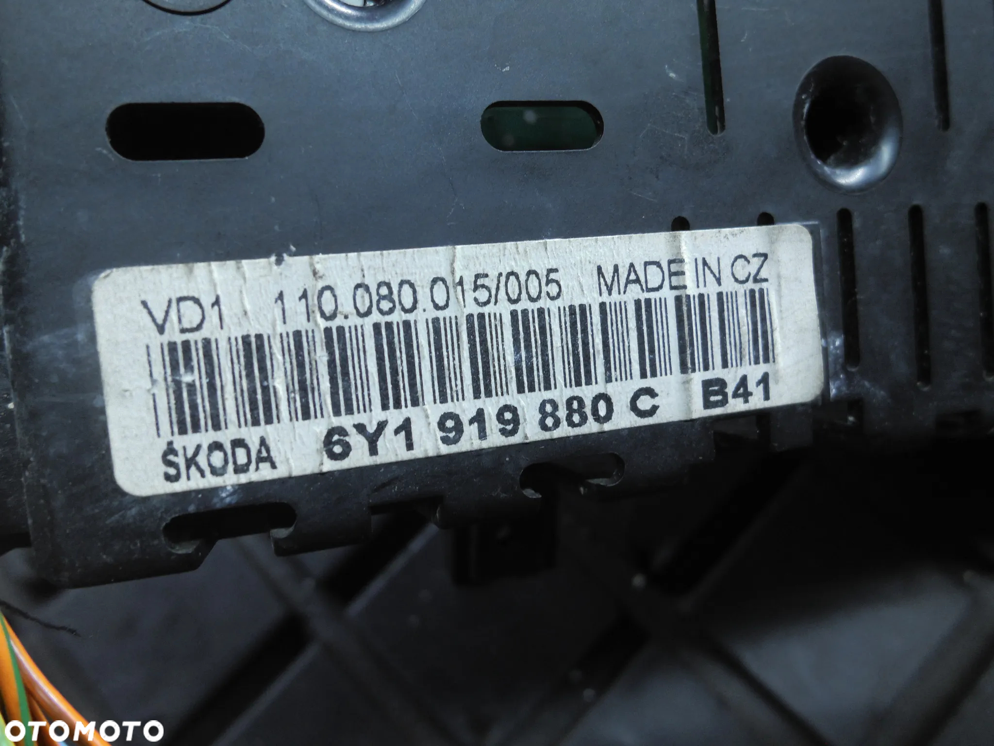 SKODA FABIA I 1.4MPI LICZNIK ZEGARY PRĘDKOŚCIOMIERZ 6Y1919880C POSIADAM 3SZT - 2