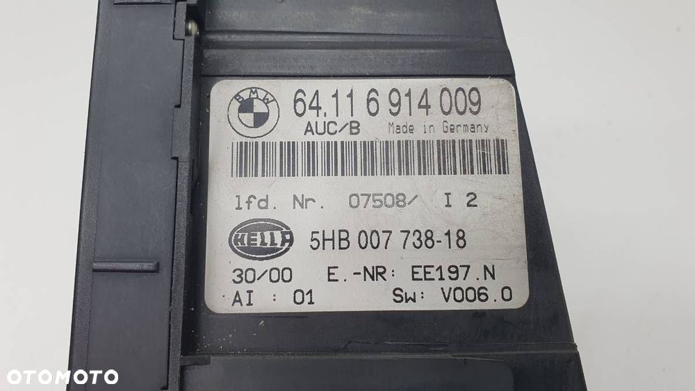 PANEL STEROWANIA NAWIEWU KLIMATYZACJI BMW 3 E46 6914009 - 5