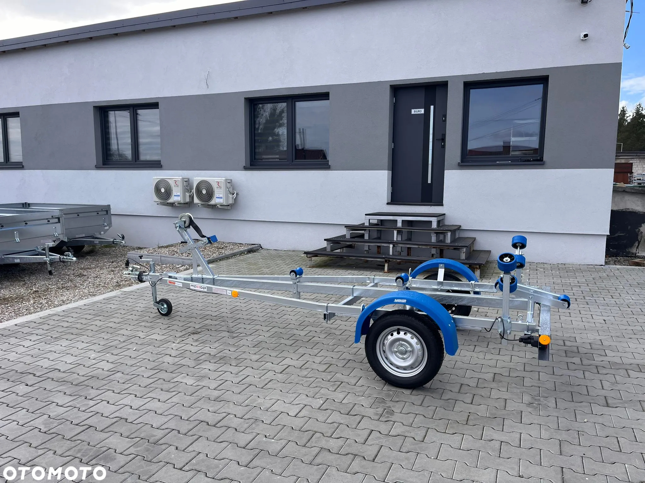 Neptun DOSTAWA! Przyczepka GN034 pod łódź do 5,5m NIEHAMOWANA Przyczepa podłodziowa z podwójnymi rolkami i kołyską! ŁOŻYSKA WODOODPORNE! Lekka, kat.B - 6