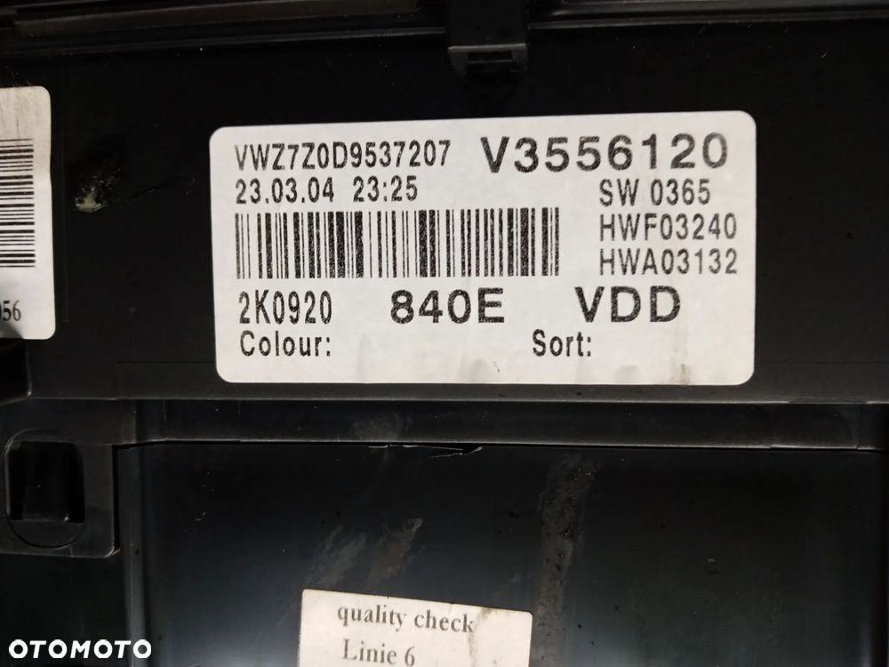 Licznik zegary oryginał VW Caddy 1.9 TDI 262 tyś 2K0920840E - 7
