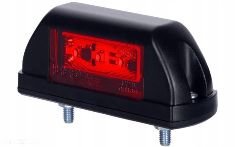lampa obrysowa led biało czerwona 12/24v uniwersalna kabel 0,5m - 1