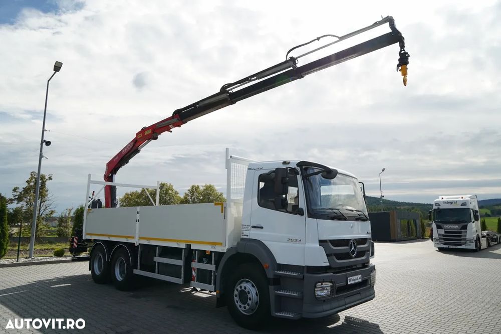 Mercedes-Benz / AXOR 2633 / 6X4 / LIVRARE - 6,55 M / PODEA REZISTENTĂ / FASSI F155 HDS / EXTENSIE: 10 M / CAPACITATE DE ÎNCĂRCARE MAXIMĂ 6.000 KG / MANUALĂ / RADIOCOMANDĂ / - 8